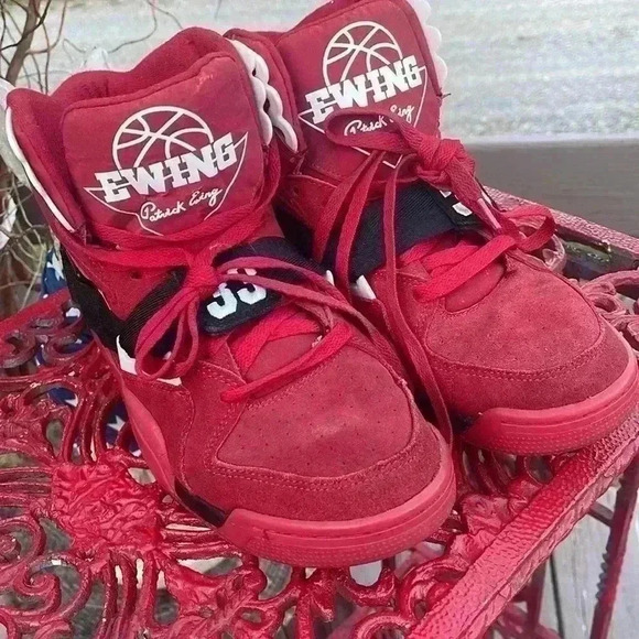 Patrick Ewing red suede high tops. Men’s size 9.5. - Picture 8 of 11